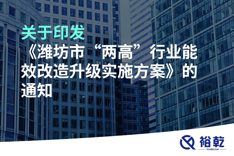 關于印發《濰坊市“兩高”行業能效改造升級實施方案》的通知